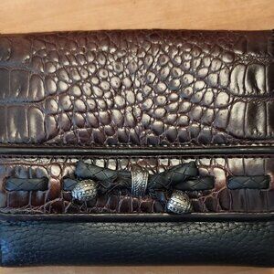 Brighton Alligator Printed Leather Wallet